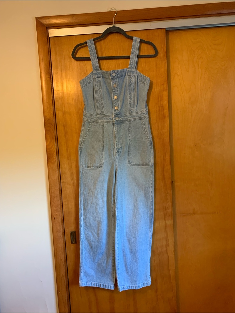 Madewell Light Blue Denim Overalls Jumper